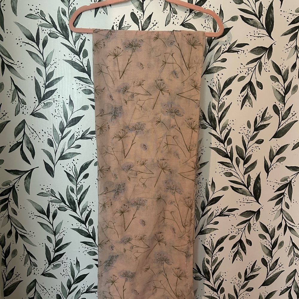 Floral Print Pink Accessory Scarf